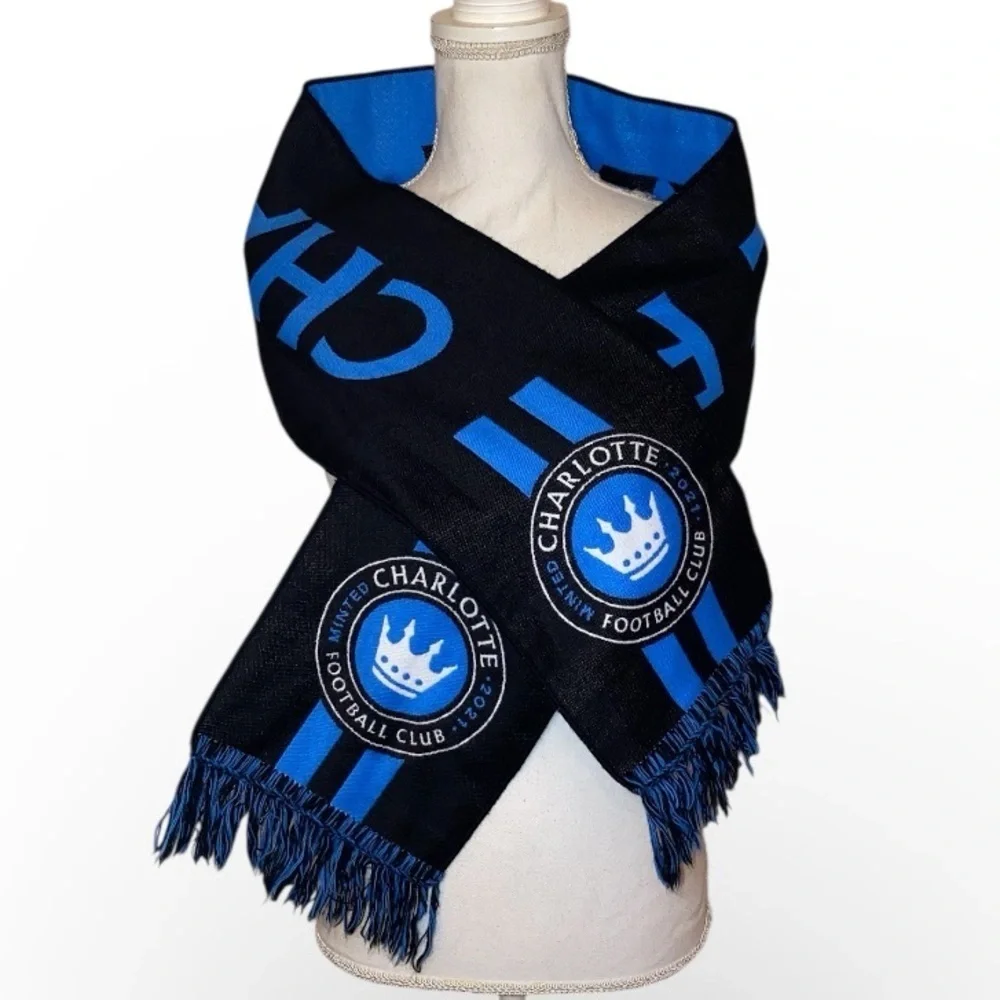 CHARLOTTE FOOTBALL CLUB (FC) Two Tone Scarf Inaugural Season (2021) Black Blue